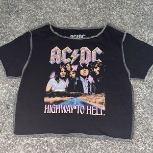 AC/DC Highway to Hell Retro Crop Top